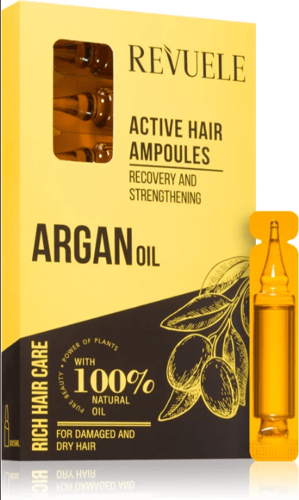 Ampollas capilares activas con aceite de argán de Revuele