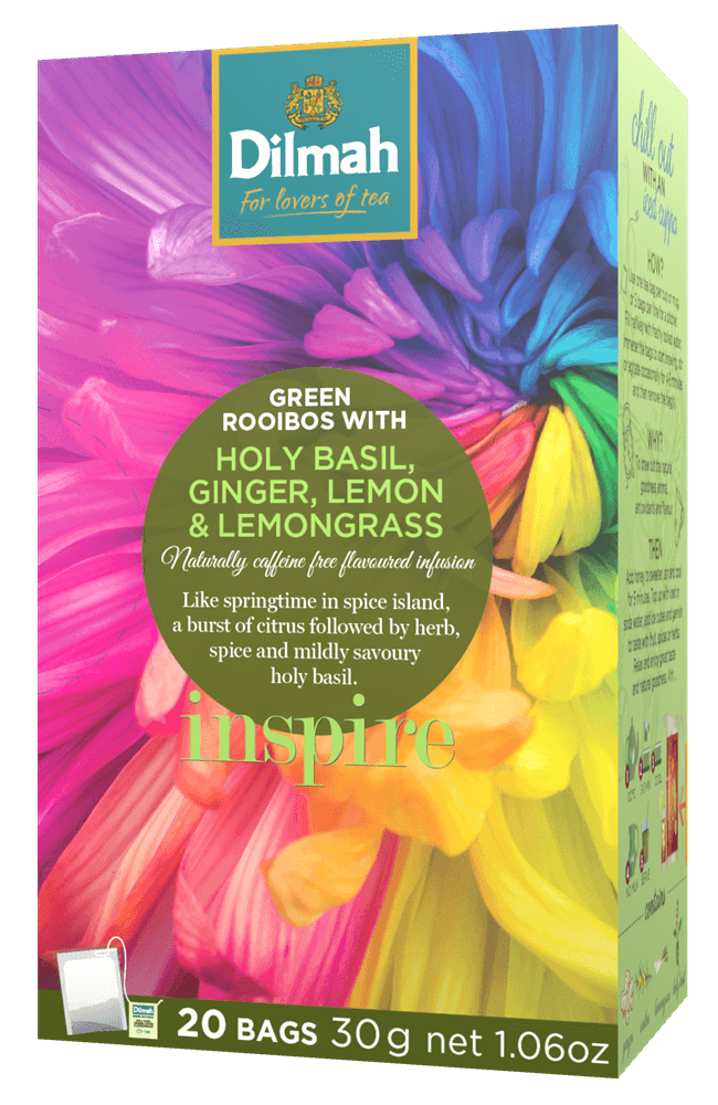 Dilmah Tulsi Ginger Lemongrass Rooibos, 20 Teabags
