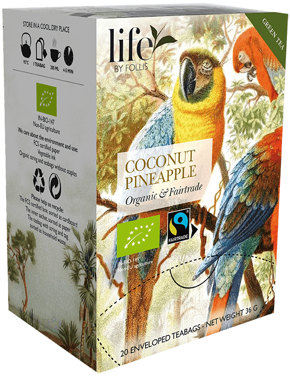 Coconut pineapple Green tea Life by Follis 20 Teabags