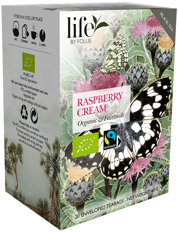 Té negro con crema de frambuesa Life by Follis 20 bolsitas