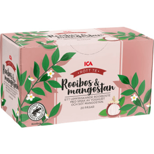 Té Rooibos sueco ICA Mangostán y yogur 20 bolsitas