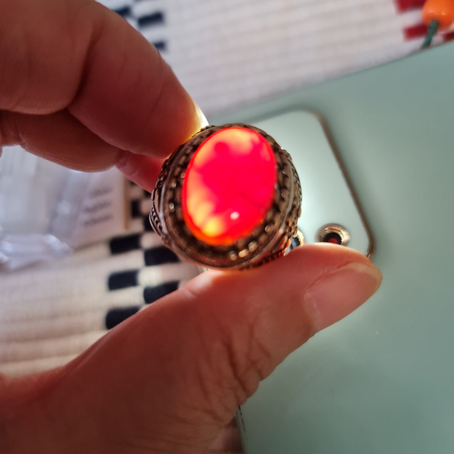 Yemeni Rare Genuine Agate 925 Silver Men's Ring DR03369
