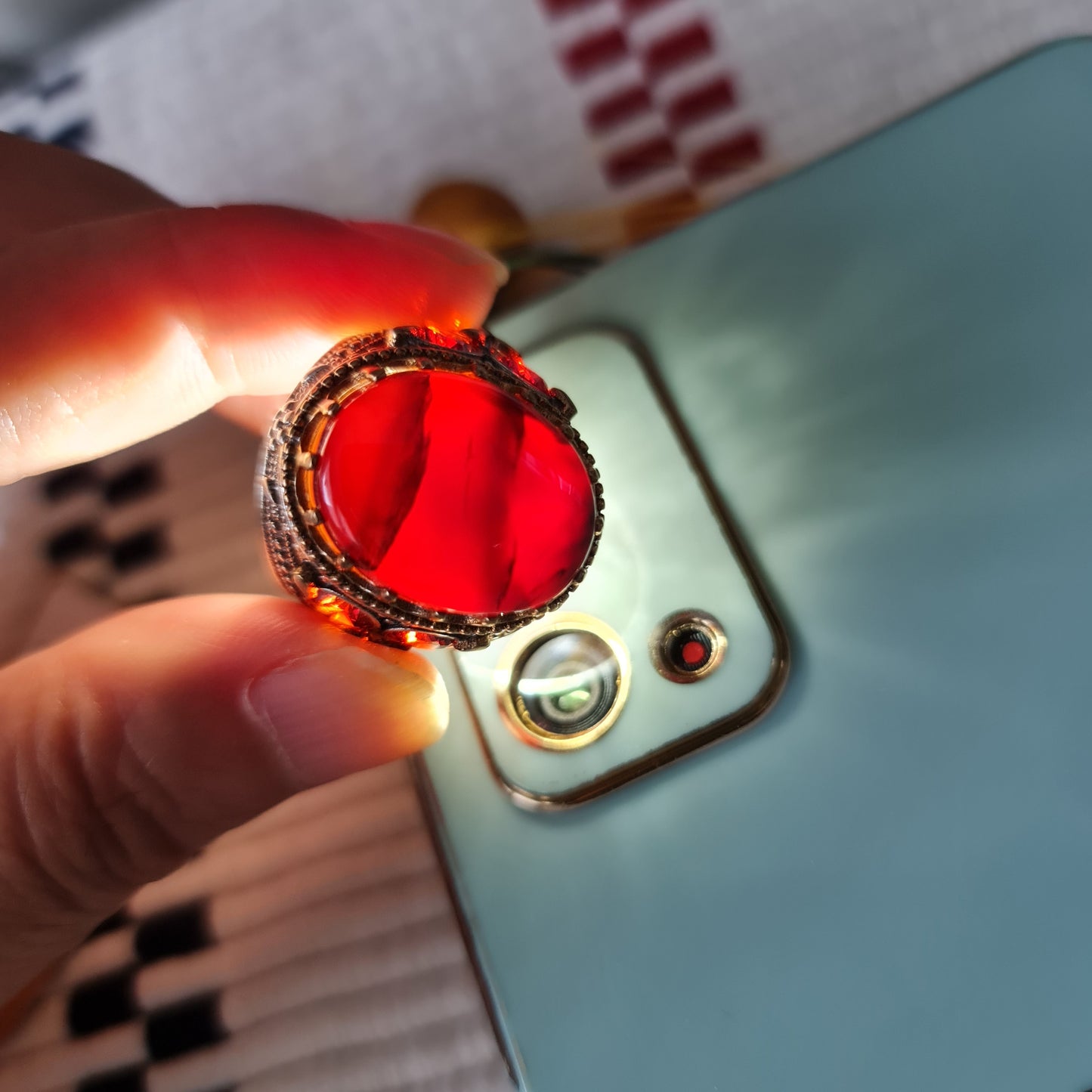 Yemeni Rare Genuine Agate 925 Silver Men's Ring DR03403