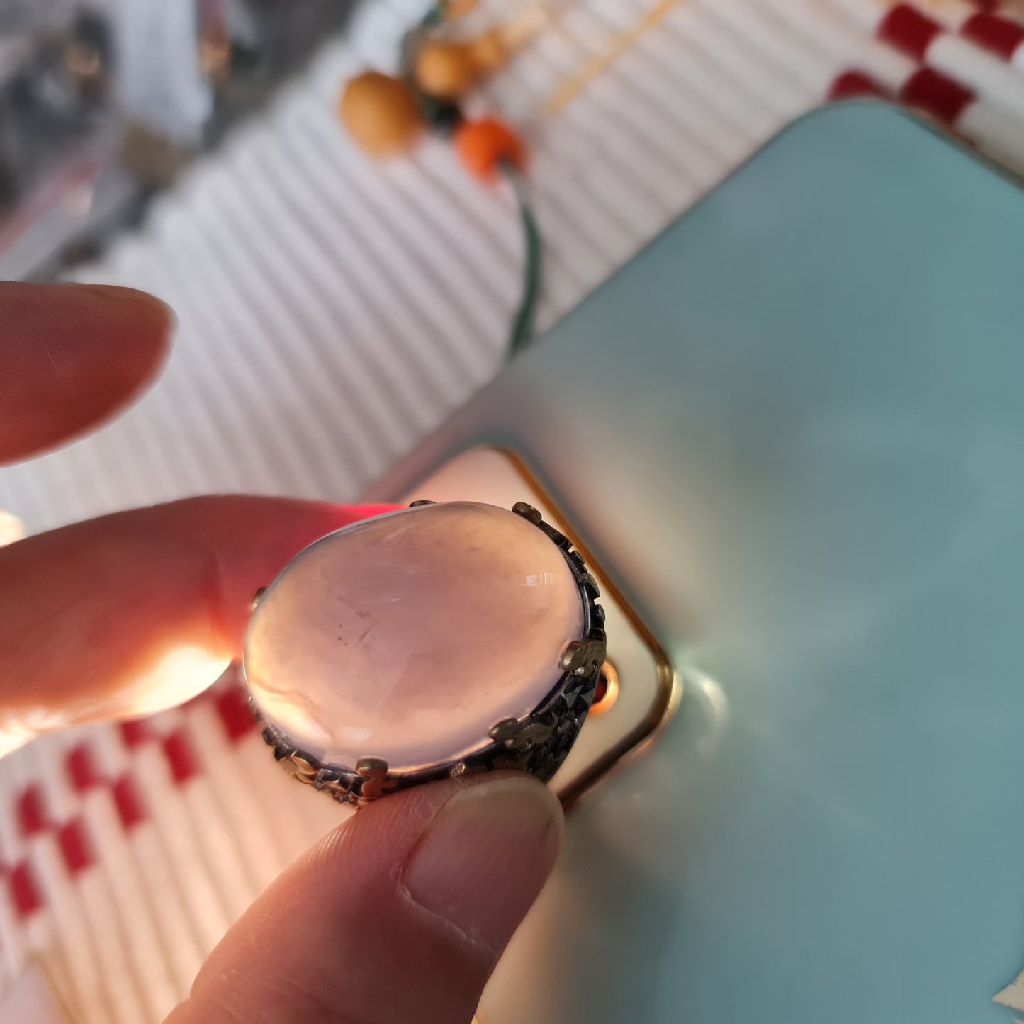 Yemeni Rare Genuine Agate 925 Silver Men's Ring KHY230345