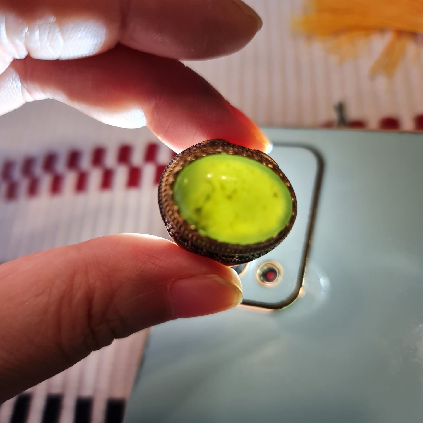 Yemeni Rare Genuine Agate 925 Silver Men's Ring KHH230617