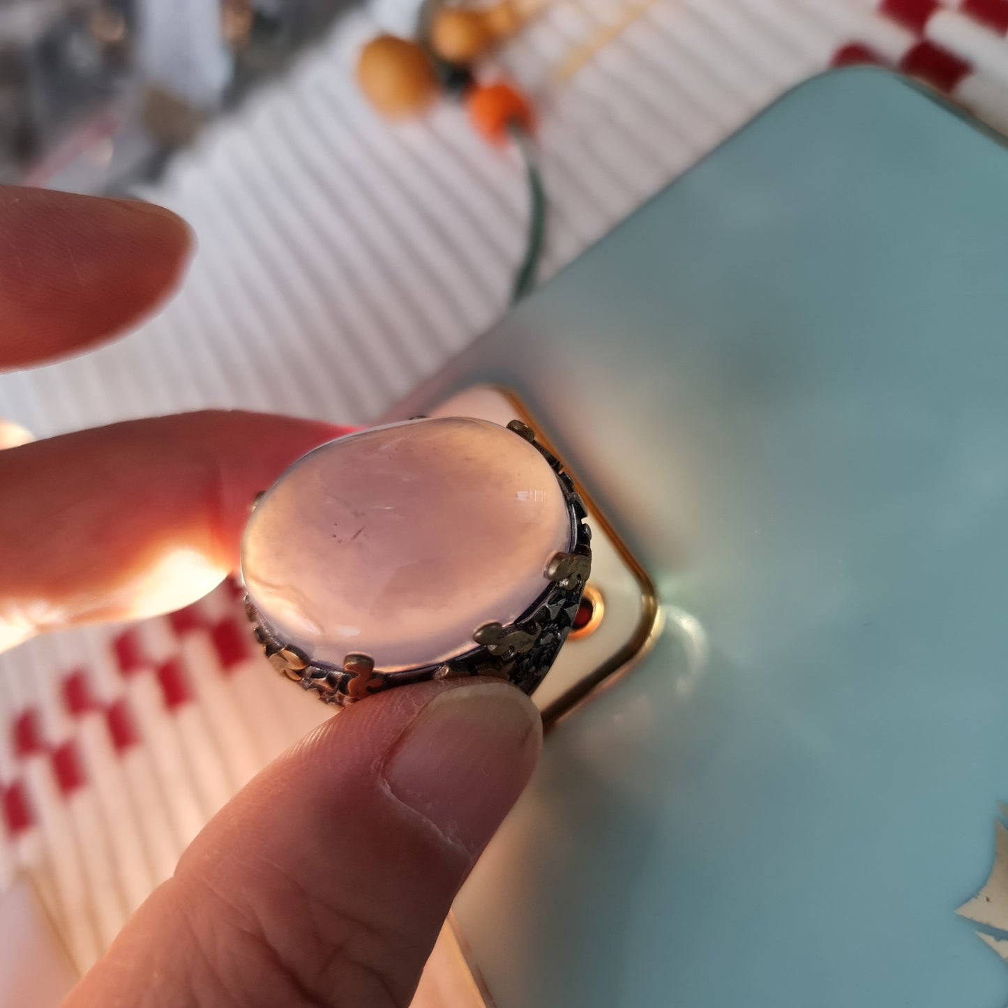 Yemeni Rare Genuine Agate 925 Silver Men's Ring KHY230345