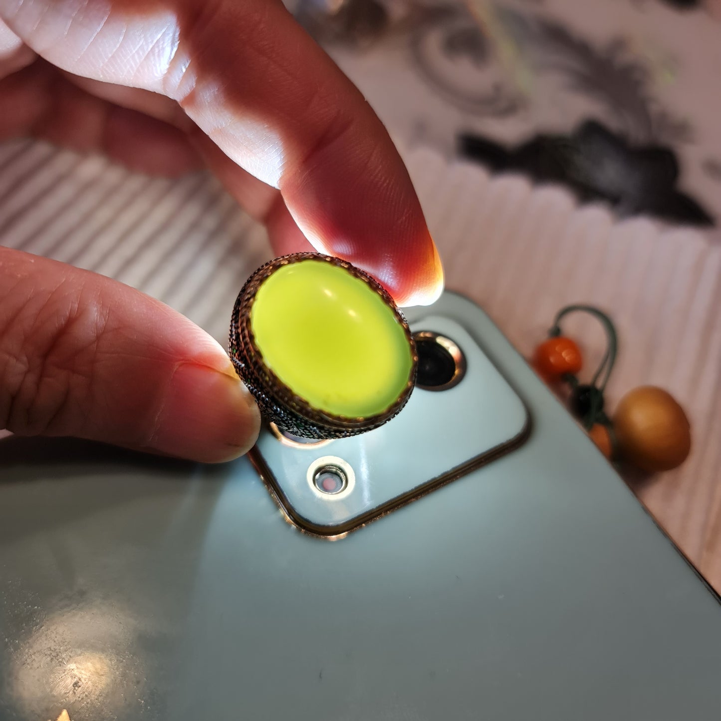 Yemeni Rare Genuine Agate 925 Silver Men's Ring KHH230608
