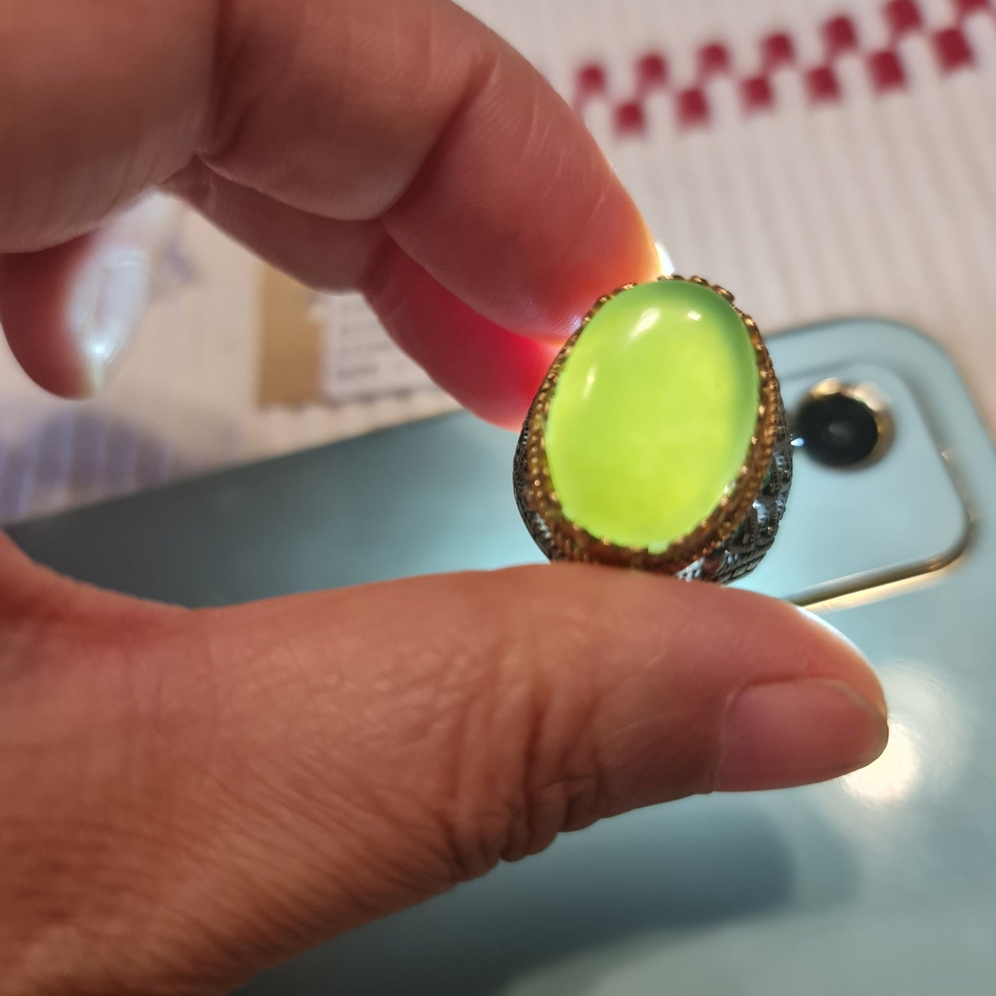 Anillo yemení de ágata genuina de plata 925 para hombre, raro, MF230002
