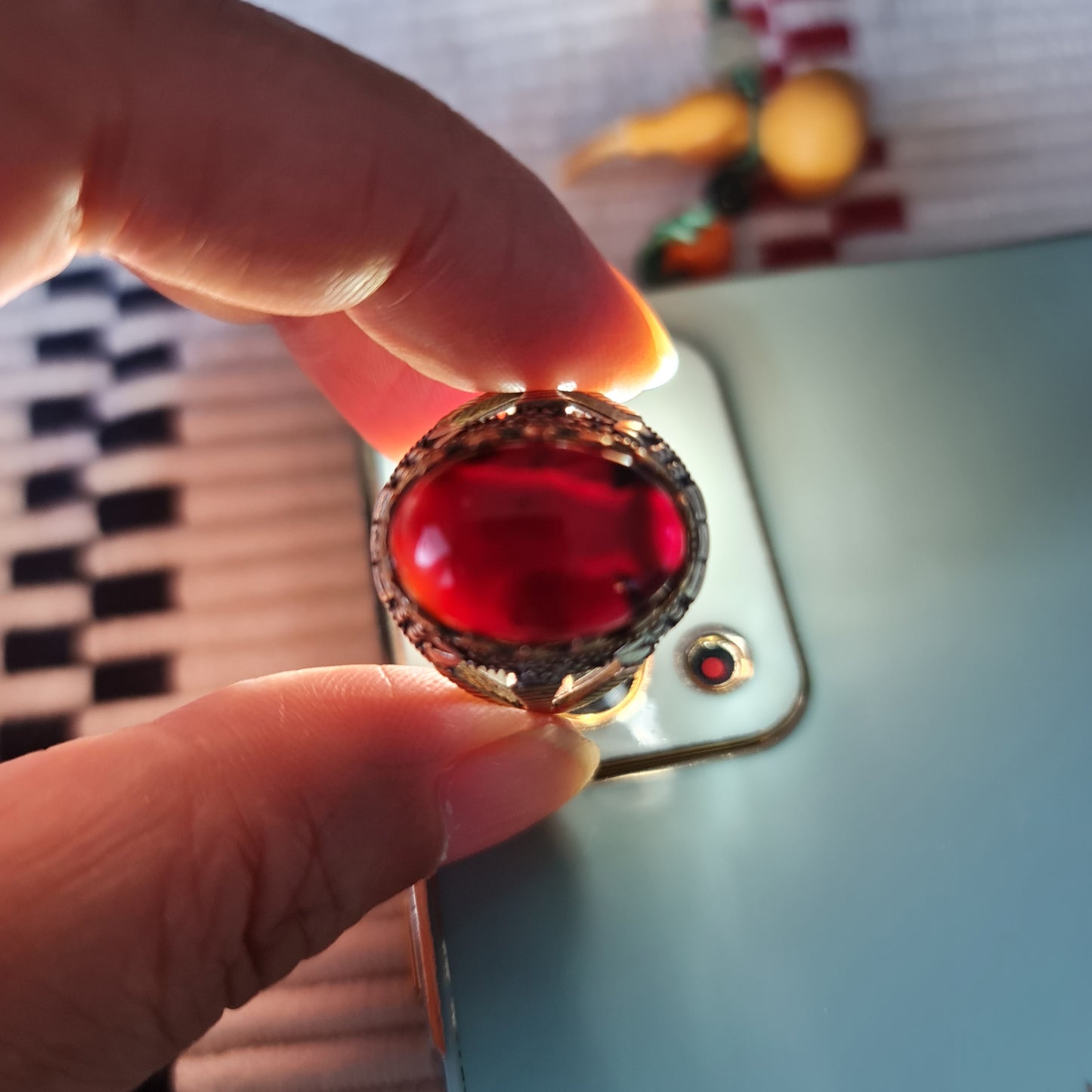 Yemeni Rare Genuine Agate 925 Silver Men's Ring DR03342