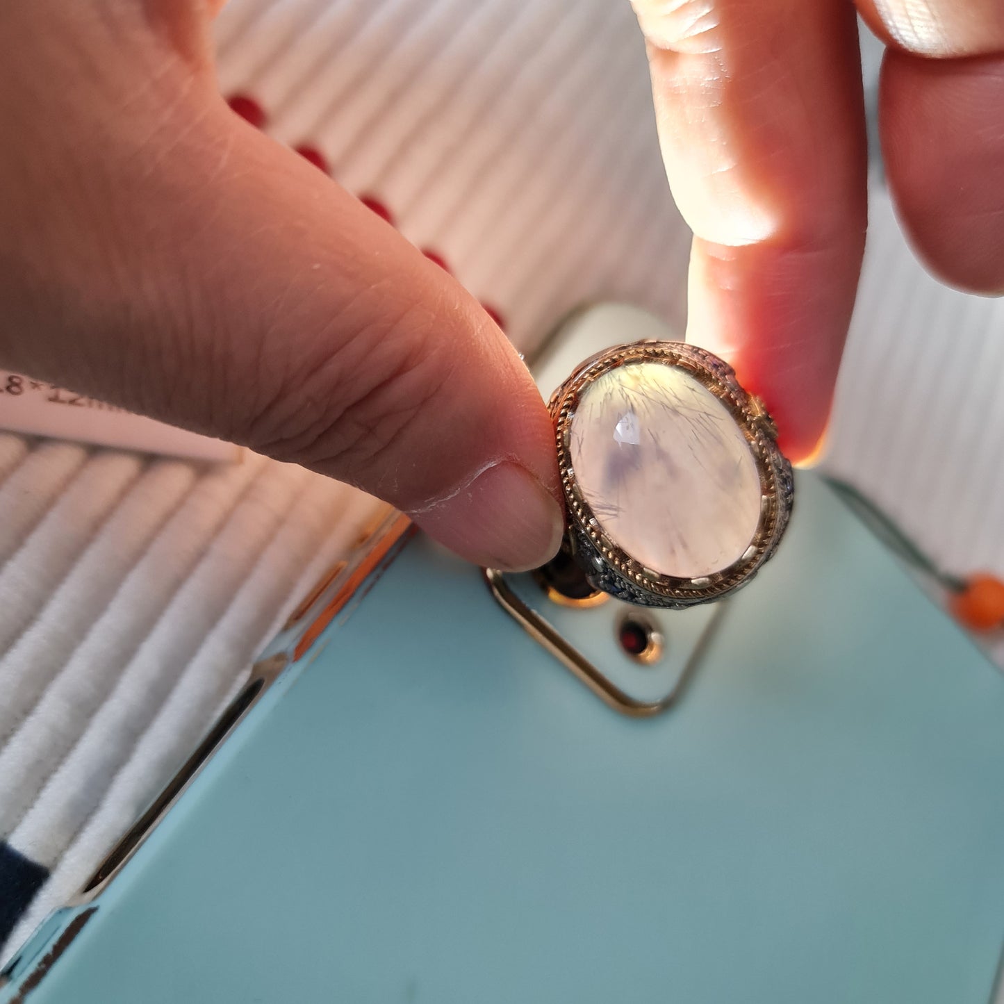 Yemeni Rare Genuine Agate 925 Silver Men's Ring KHY230332