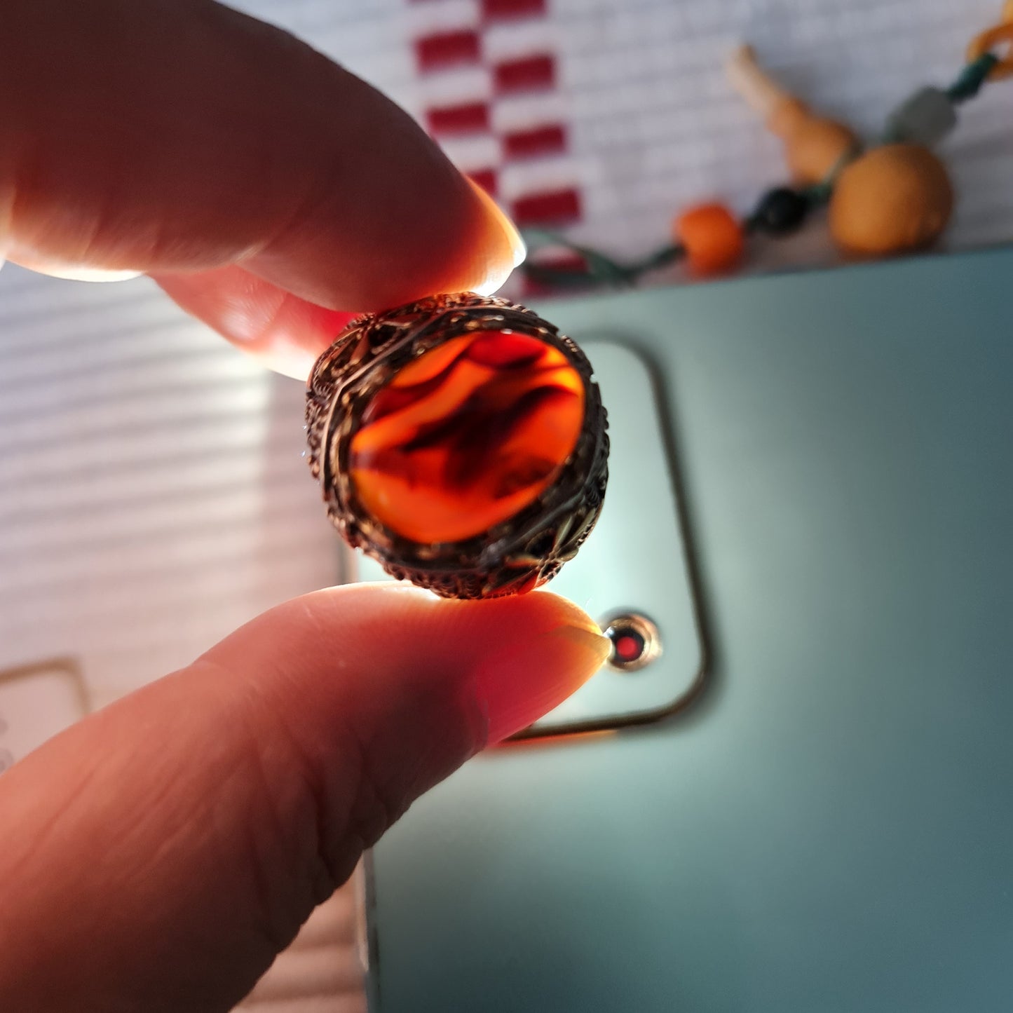 Yemeni Rare Genuine Agate 925 Silver Men's Ring DR03226