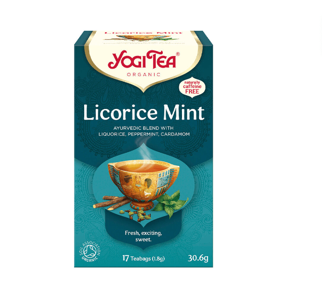 Bolsitas de té de menta y regaliz Yogi Tea 30,6 g