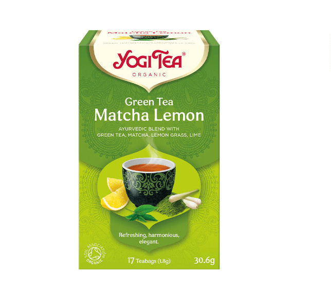 Bolsitas de té verde Matcha y limón Yogi Tea 30,6 g
