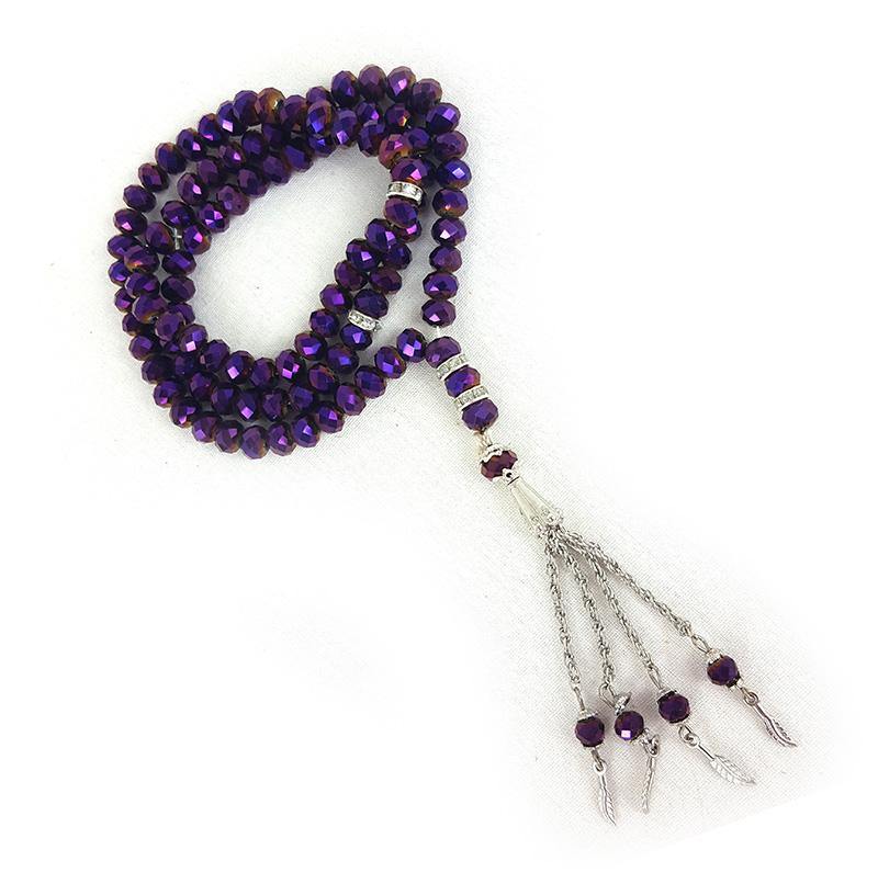 8mm Crystal Muslim Prayer Beads 99 Masbaha - Arabian Shopping Zone