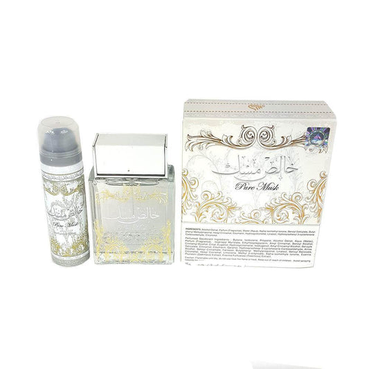 Pure Musk Unisex 100ml EDP + Deodorant by Lattafa Perfumes - Arabian Shopping Zone