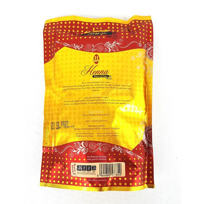 Henna With Brown Rose For Hair 150 Grams - Arabian Shopping Zone
