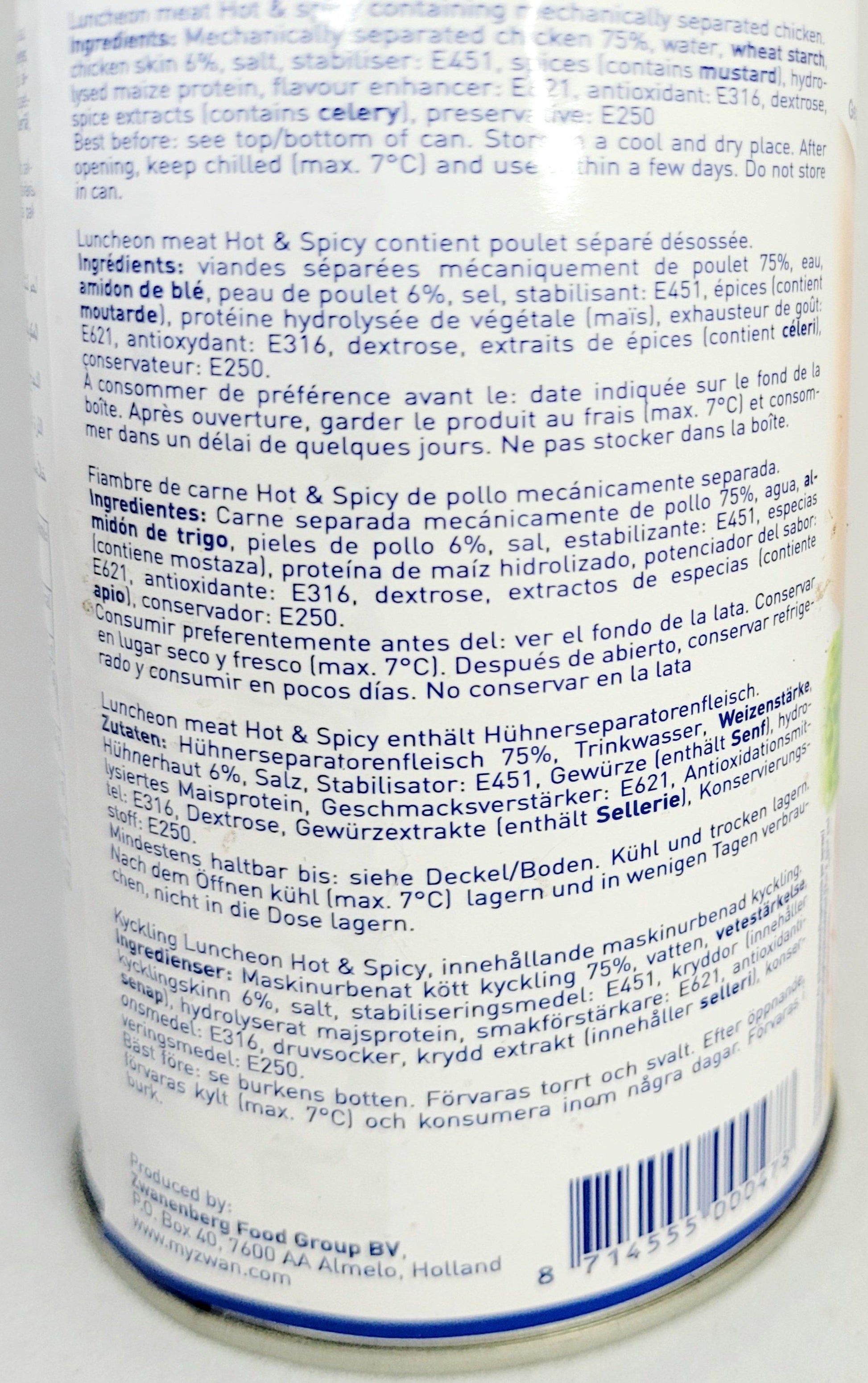 Zwan Chicken Hot 850g - Arabian Shopping Zone