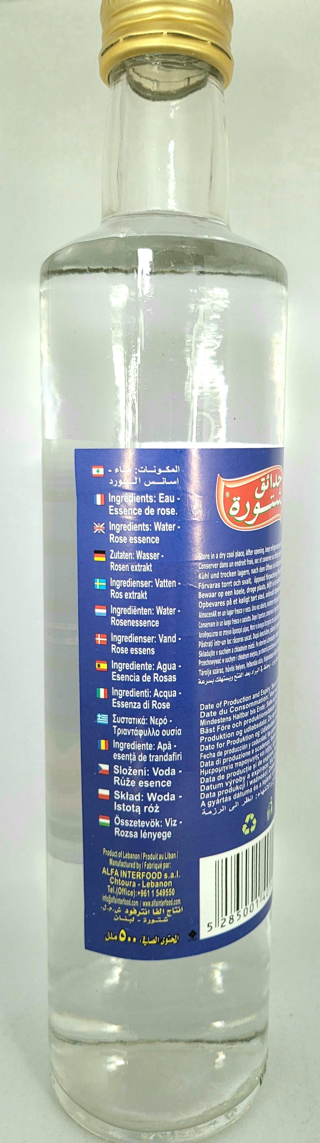 Chtoura Garden Rose Water 500ml - Arabian Shopping Zone