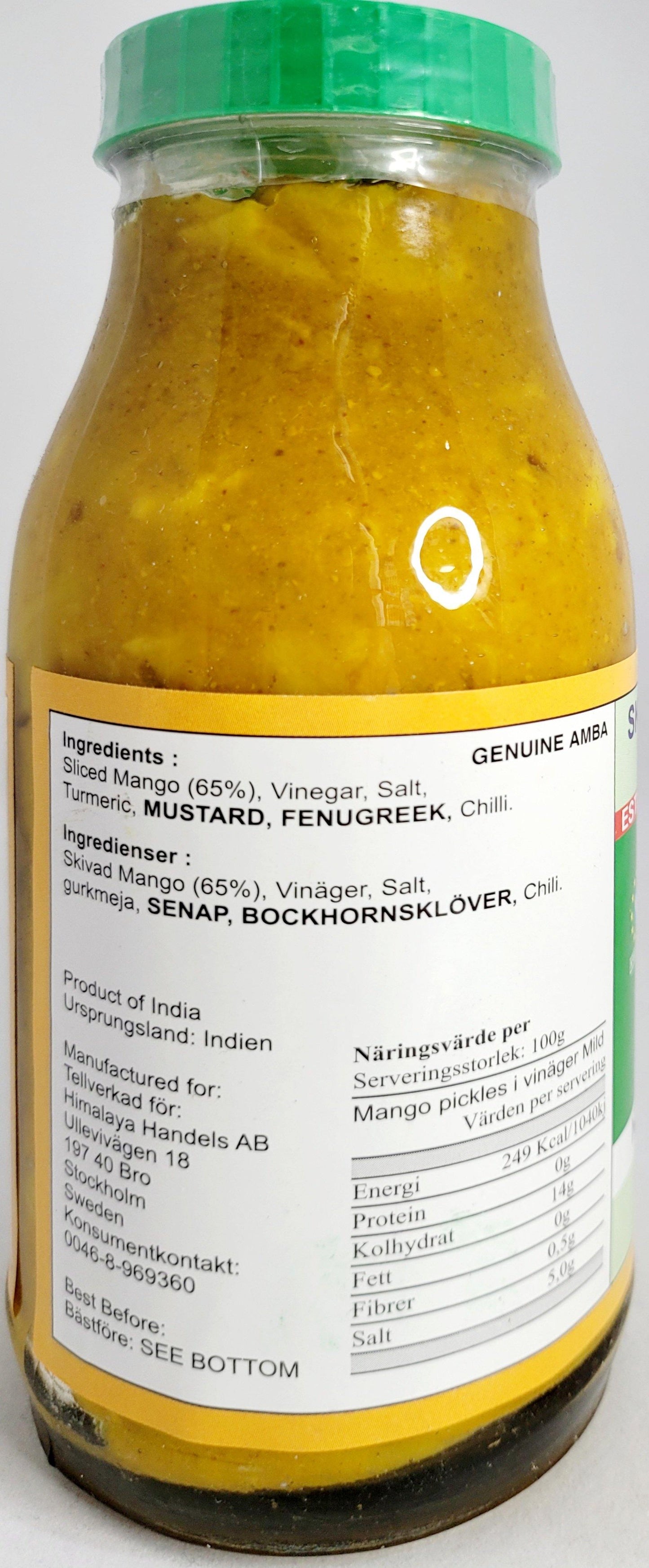 Mild Sliced Mango Pickles Amba 500g - Arabian Shopping Zone