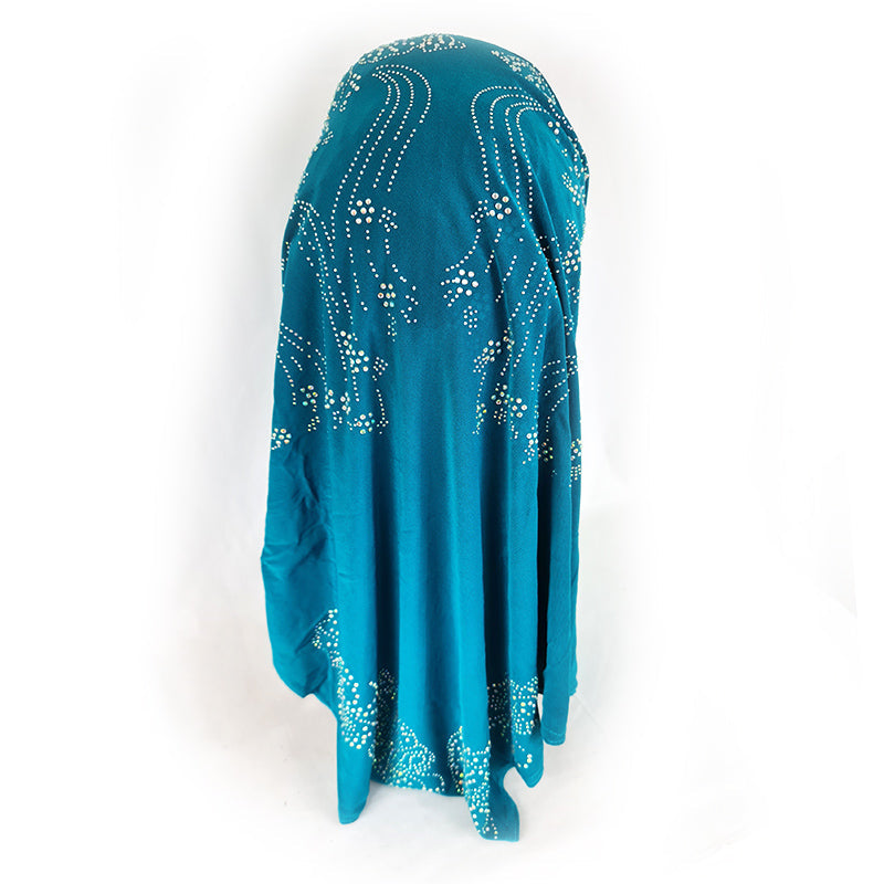 One-Piece Rhinestone Muslim Hijab Scarf Viscose CrystalHemp