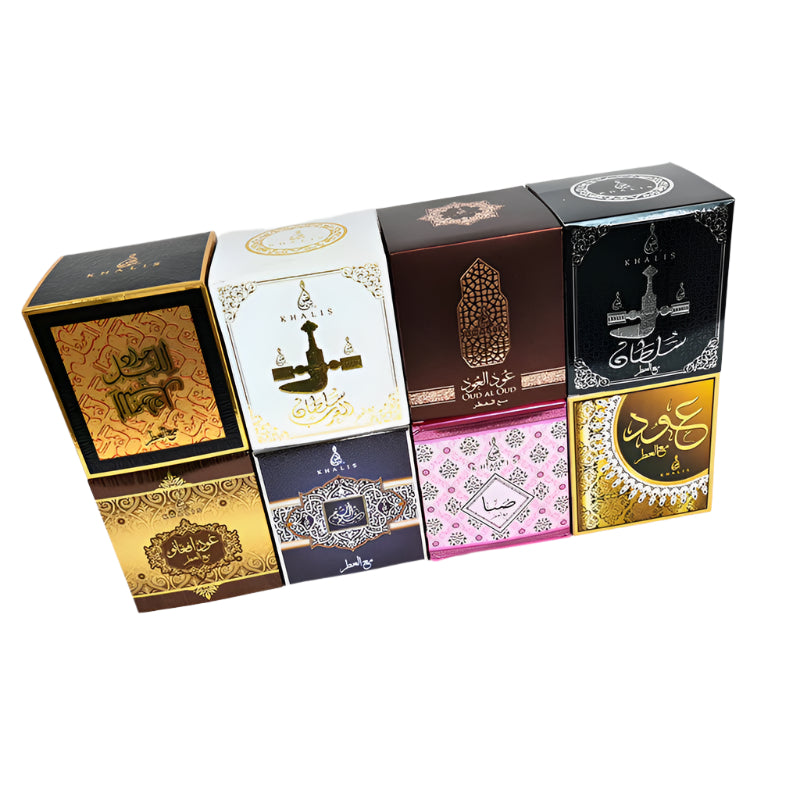Oudh Khalis UAE Incienso Bakhoor Árabe Oud Fragancia 50g