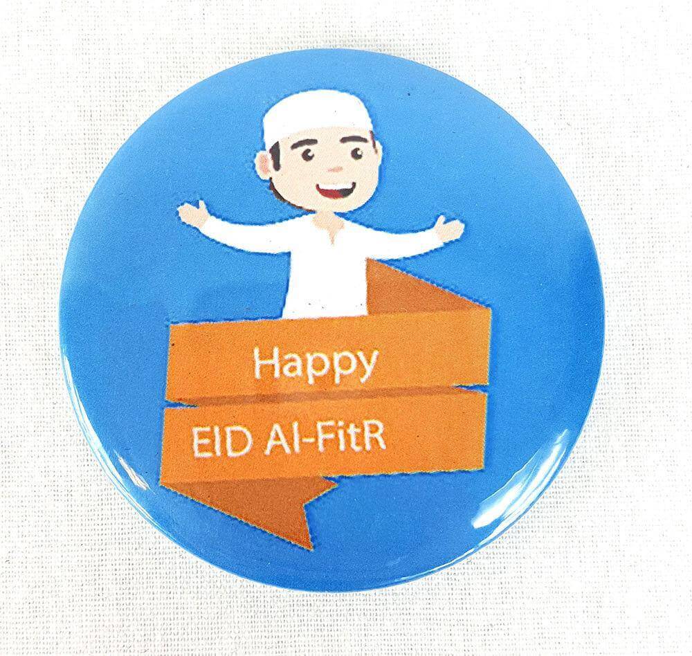 Muslim BADGE BUTTON PIN "Eid Mubarak" (Big Size 2.25inch/58mm) ISLAM GIFT - Arabian Shopping Zone