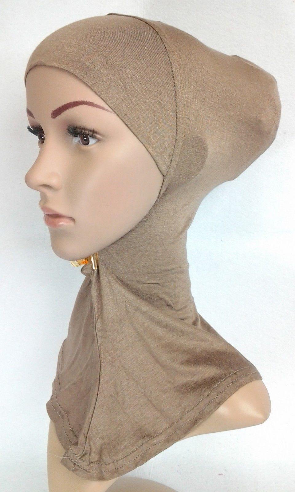 Women's Under Scarf Hat Cap Bone Bonnet Hijab Islamic Neck Cover Muslim - Arabian Shopping Zone