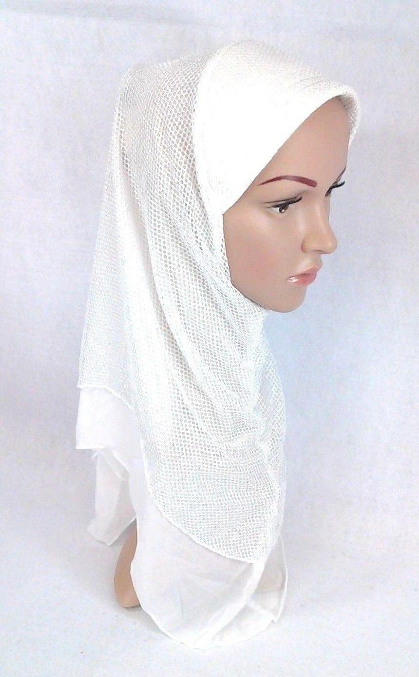 Muslim Hijab Islamic Soft Mesh Hijab/MaxiScarf/ Wrap/Shawl/Slip-on - Arabian Shopping Zone