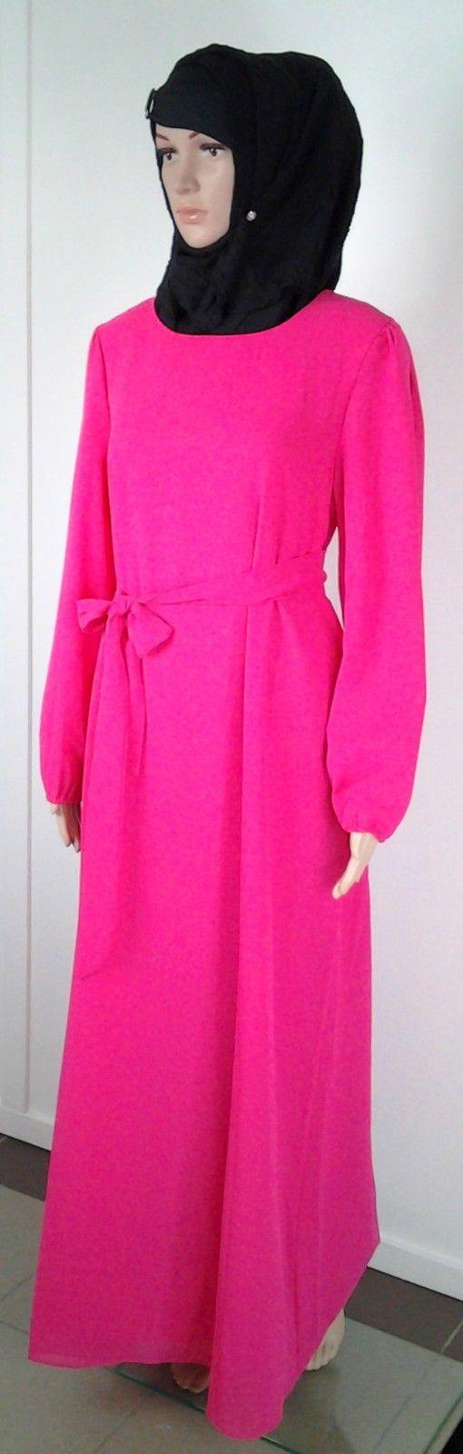 Chiffon Kaftan Islamic Abaya Jilbab Long Sleeve HSZ2001 (US14/16EU44/46UK18/20) - Arabian Shopping Zone