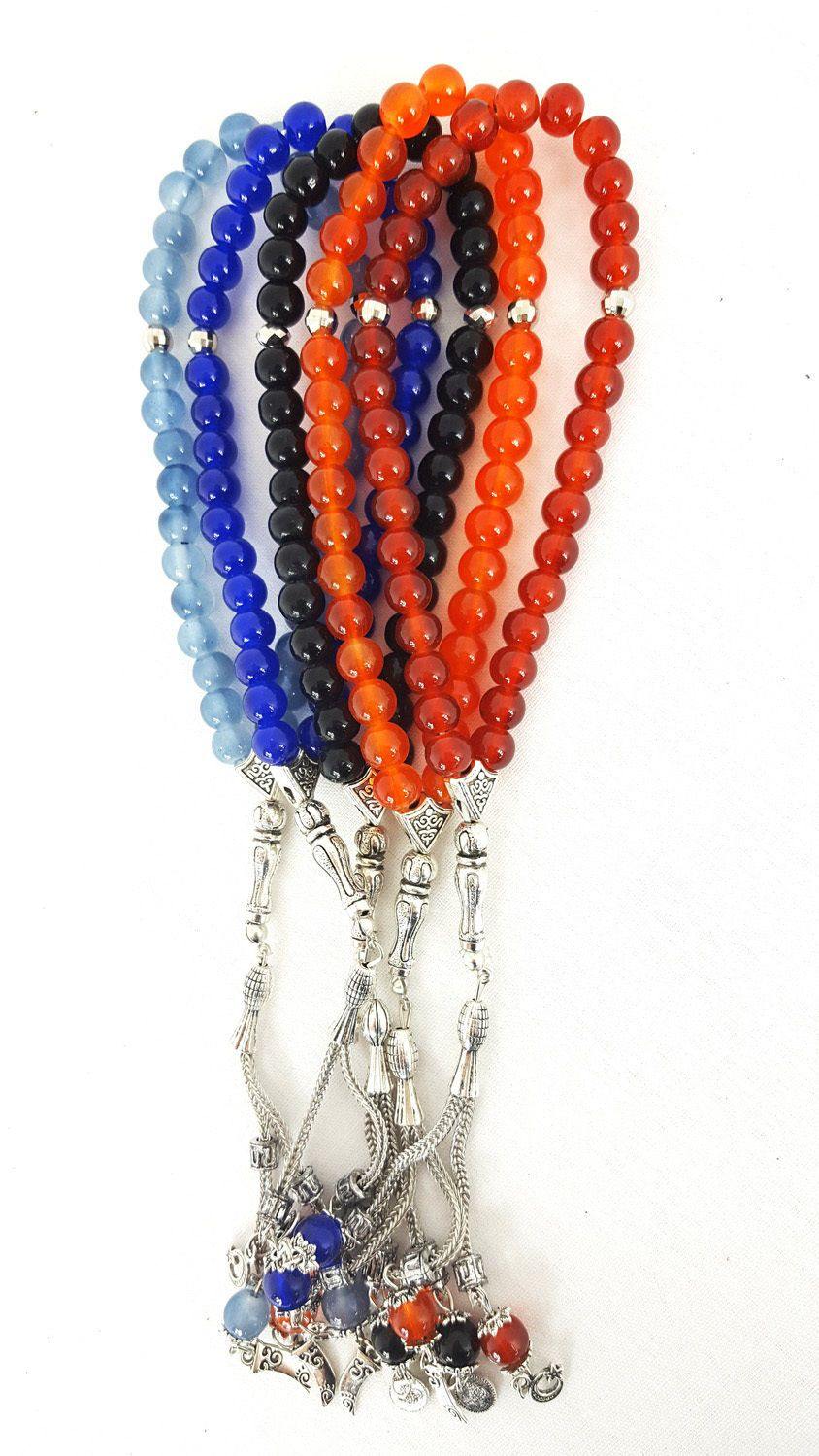 Islamic Salah 8mm Gemstone Prayer Beads 33 Misbaha Tasbih Sibha Masbaha - Arabian Shopping Zone