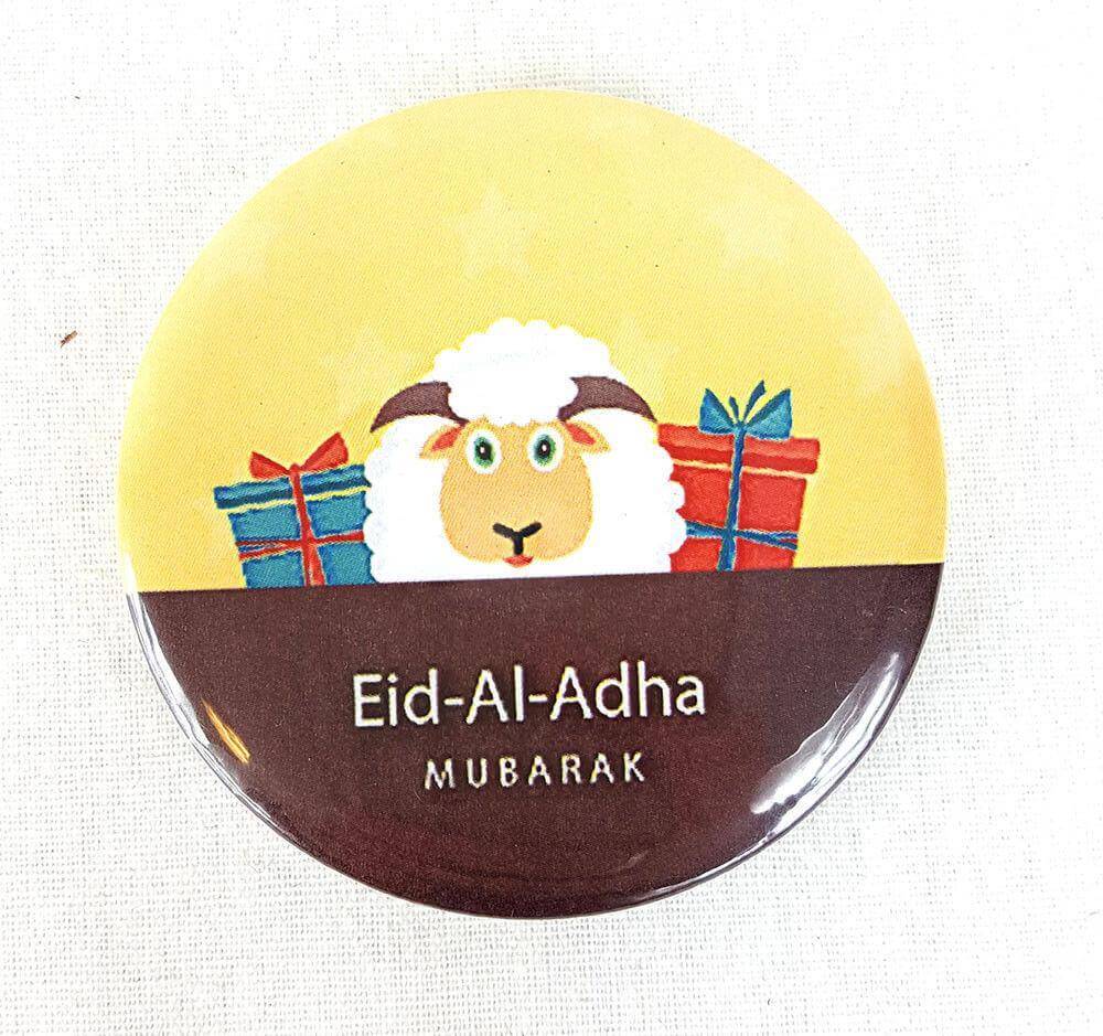 Muslim BADGE BUTTON PIN "Eid Mubarak" (Big Size 2.25inch/58mm) ISLAM GIFT - Arabian Shopping Zone