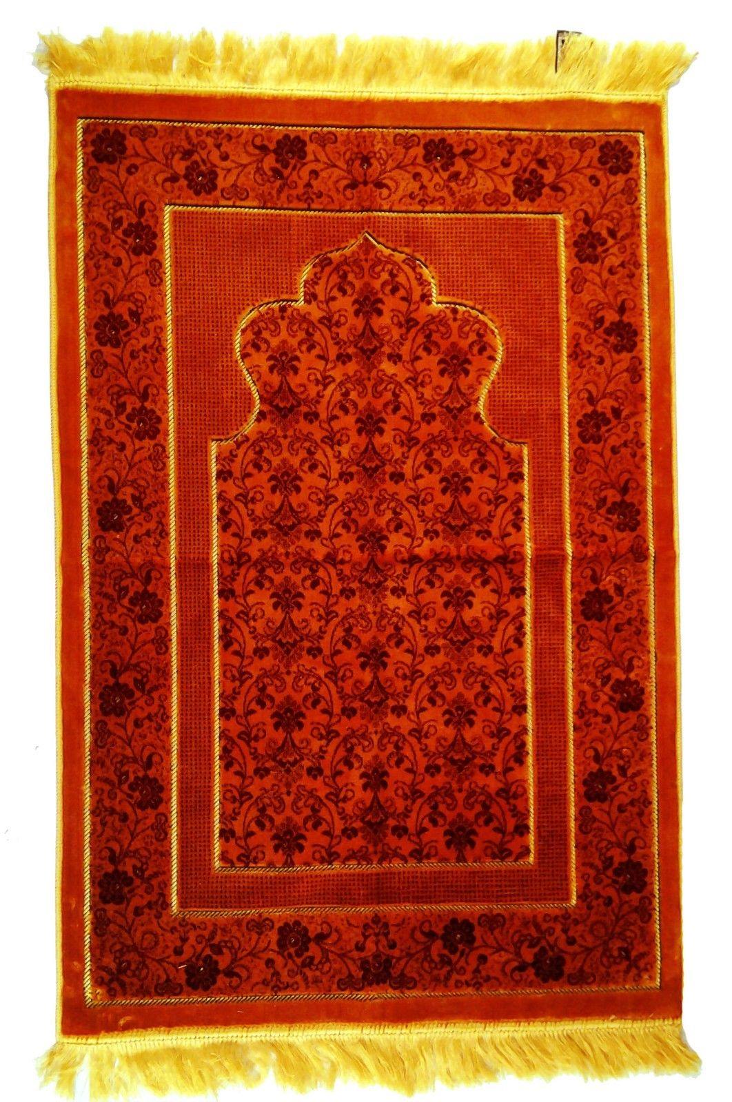 Turkish Soft Islamic Muslim Prayer Rug Namaz Carpet 1.65lbs (43*27inch) - Arabian Shopping Zone