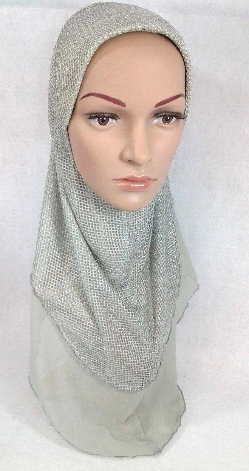 Muslim Hijab Islamic Soft Mesh Hijab/MaxiScarf/ Wrap/Shawl/Slip-on - Arabian Shopping Zone