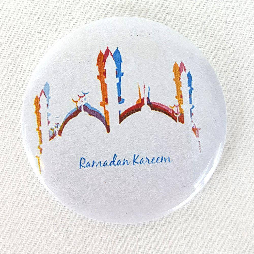 Muslim BADGE BUTTON PIN "Eid Mubarak" (Big Size 2.25inch/58mm) ISLAM GIFT - Arabian Shopping Zone
