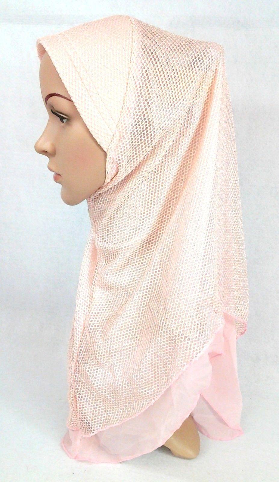 Muslim Hijab Islamic Soft Mesh Hijab/MaxiScarf/ Wrap/Shawl/Slip-on - Arabian Shopping Zone