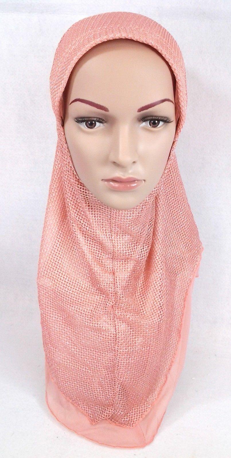 Muslim Hijab Islamic Soft Mesh Hijab/MaxiScarf/ Wrap/Shawl/Slip-on - Arabian Shopping Zone