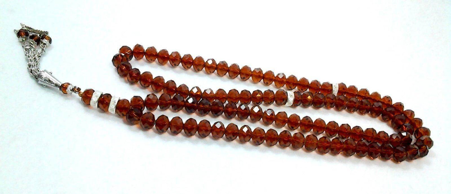 8mm Crystal Muslim Prayer Beads 99 Masbaha - Arabian Shopping Zone