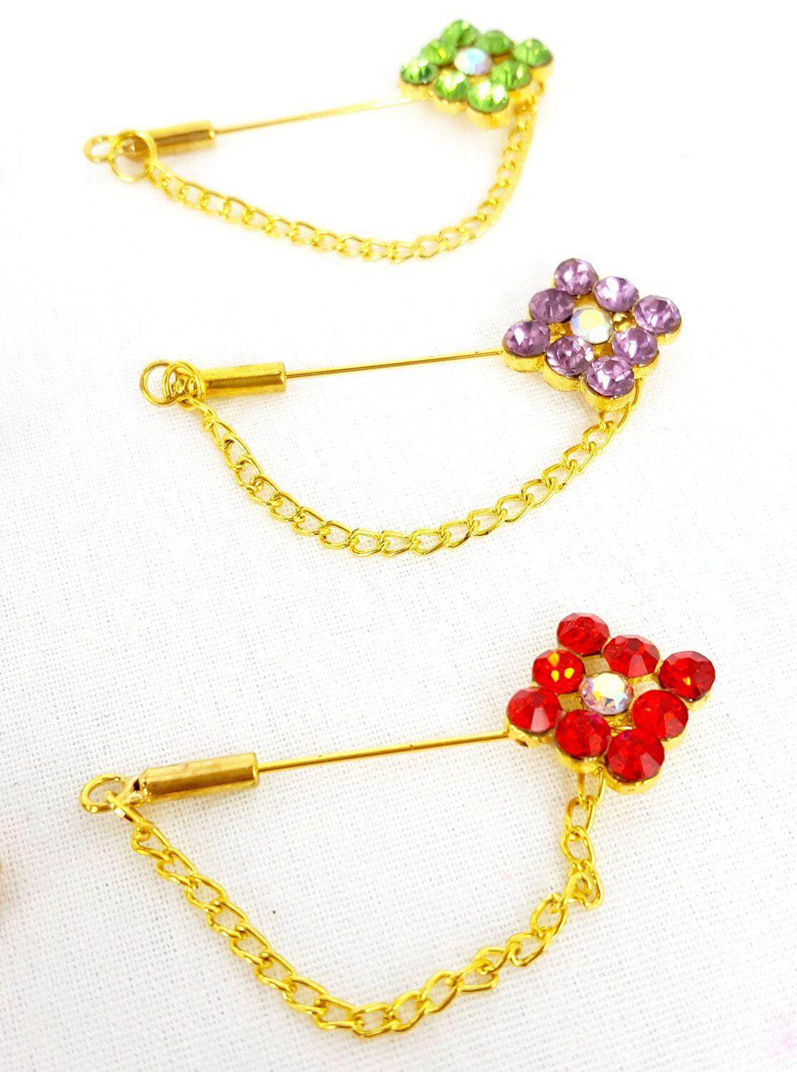 Elegant Hijab Brooch Safety Pin with Rhinestones – Arabian