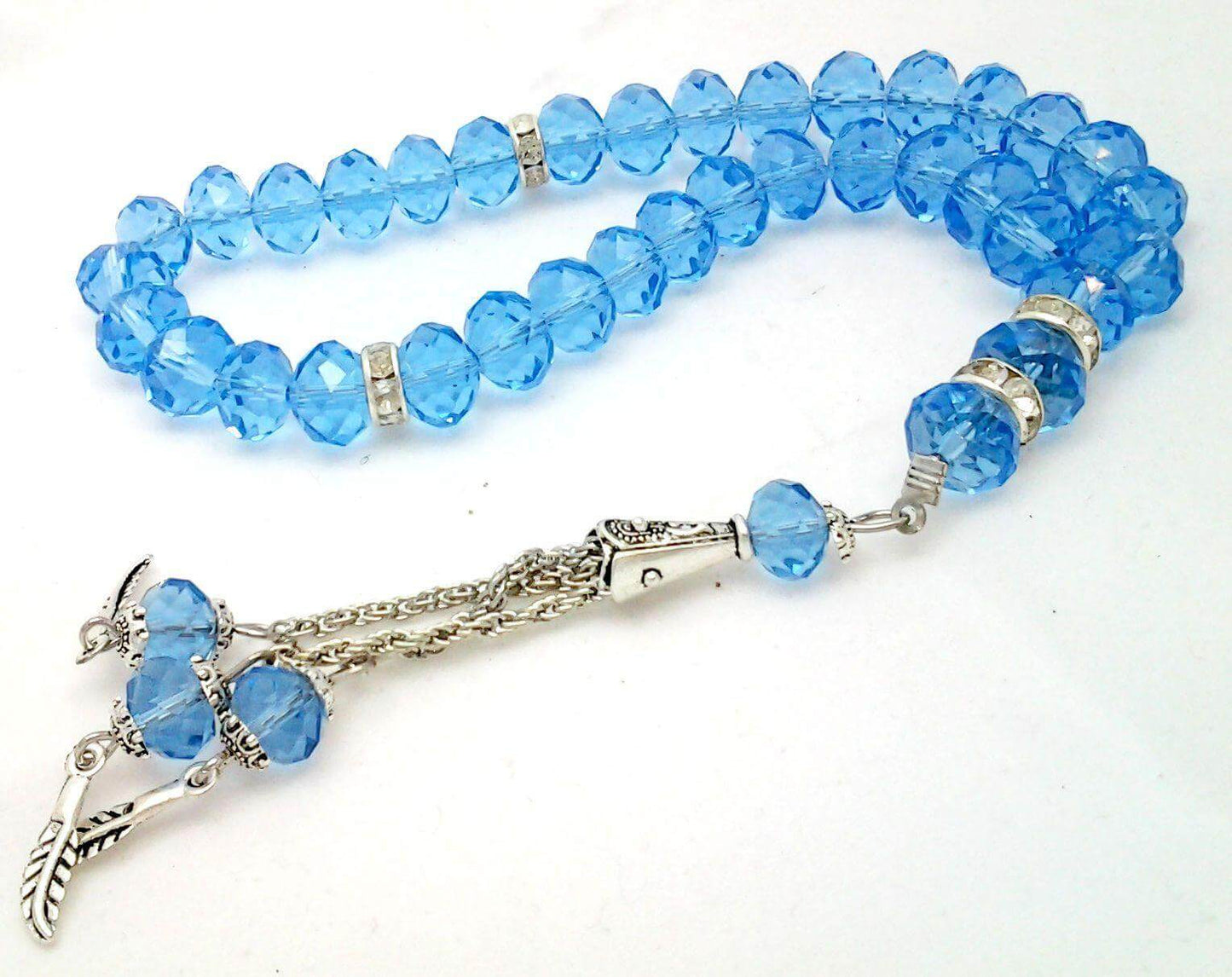 Salah 10mm Shiny Colorful Crystal Prayer Beads 33 Mesbaha - Arabian Shopping Zone