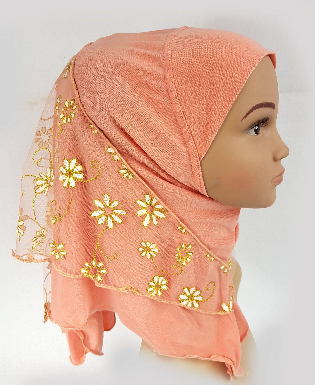NEW Crystal Hemp Toddler Children Kids Hijab Islamic Scarf Shawls 2-8T - Arabian Shopping Zone