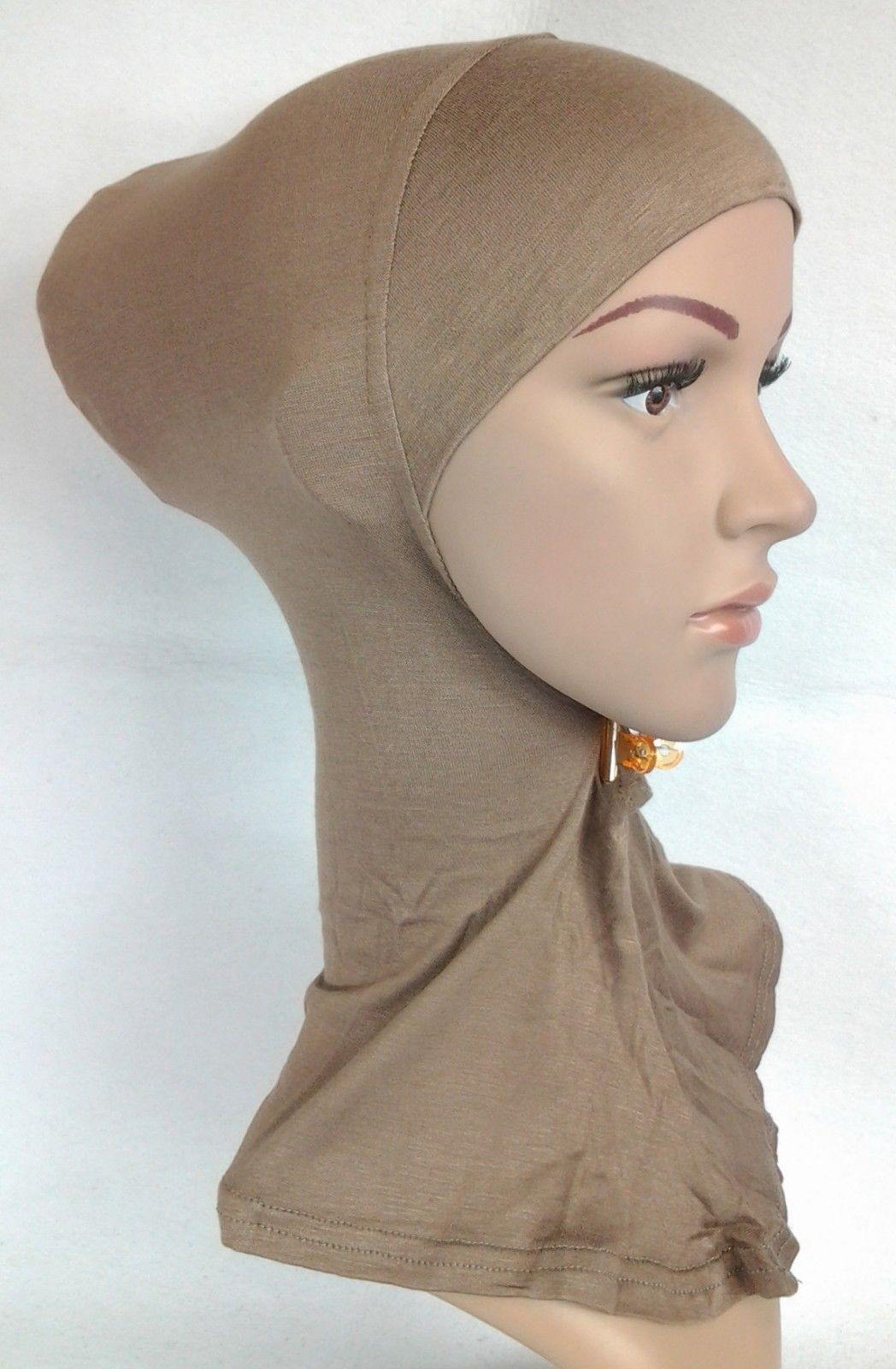 Women's Under Scarf Hat Cap Bone Bonnet Hijab Islamic Neck Cover Muslim - Arabian Shopping Zone