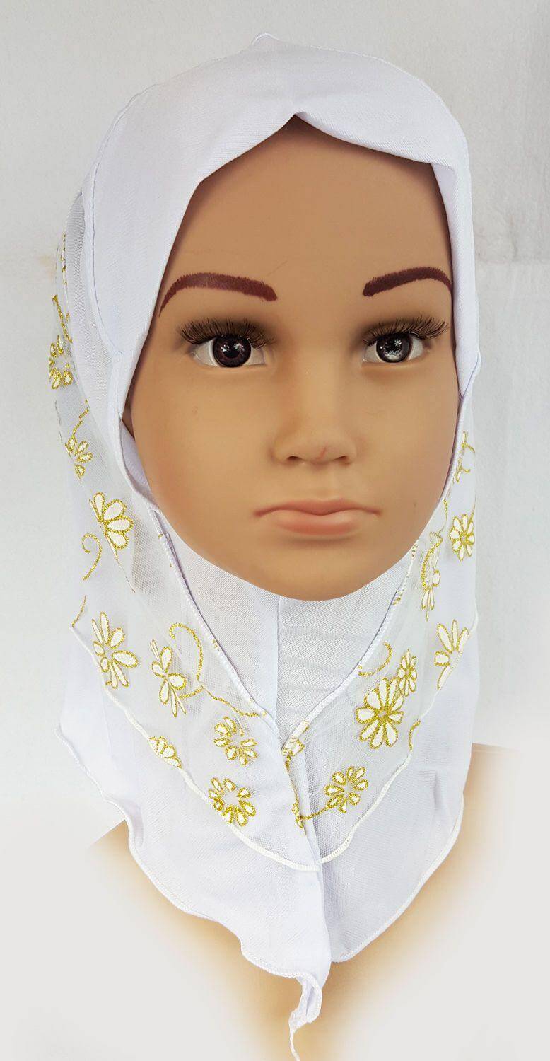 Crystal Hemp Toddler Children Kids Hijab Islamic Scarf Shawls -7270 - Arabian Shopping Zone