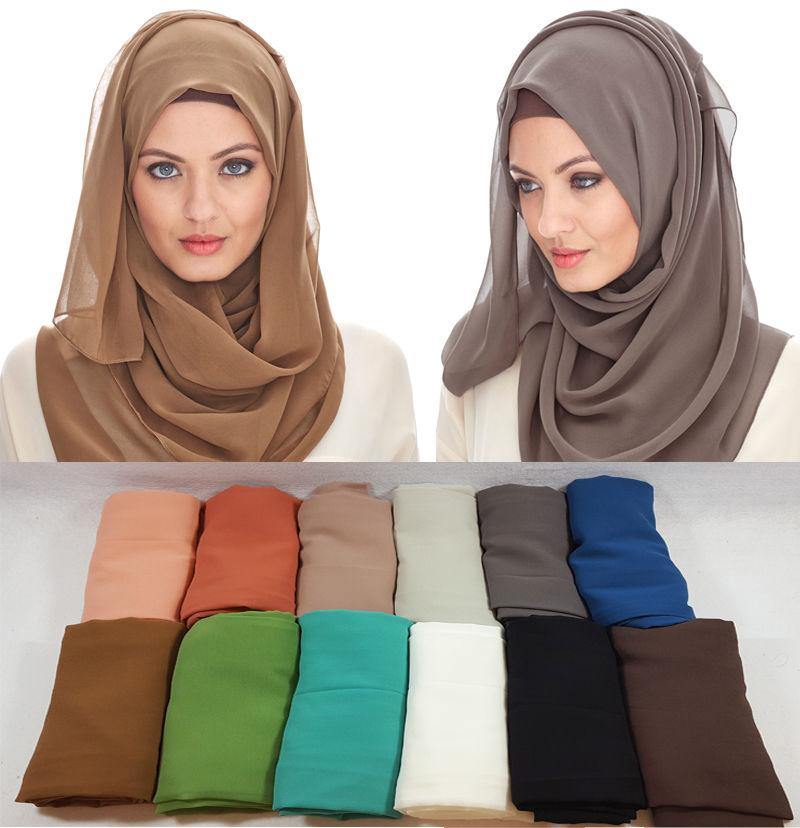 Chiffon Hijab Scarf Shawl Headcover in Scallop Shell color Chiffon Hijab Scarf Shawl Headcover in Scallop Shell color