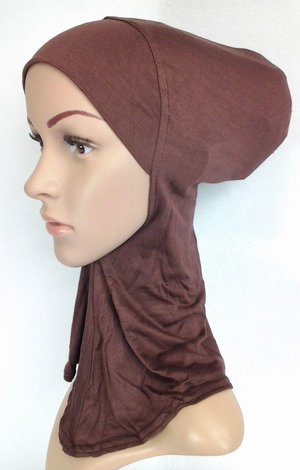 Women's Under Scarf Hat Cap Bone Bonnet Hijab Islamic Neck Cover Muslim - Arabian Shopping Zone