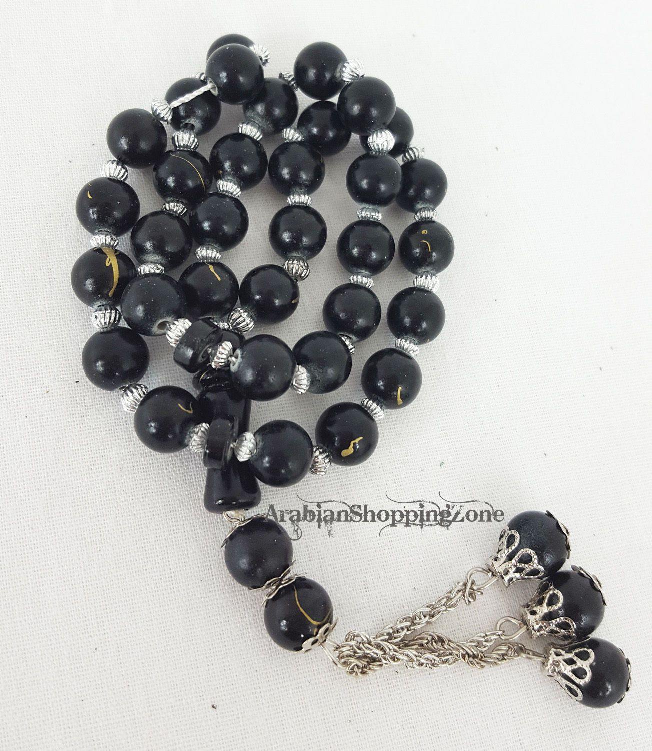 Islamic Salah 10mm Gilted Prayer Beads 33 Misbaha Tasbih Sibha Masbaha - Arabian Shopping Zone