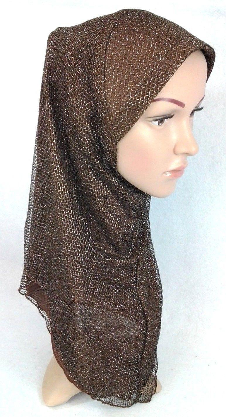 Muslim Hijab Islamic Soft Mesh Hijab/MaxiScarf/ Wrap/Shawl/Slip-on - Arabian Shopping Zone