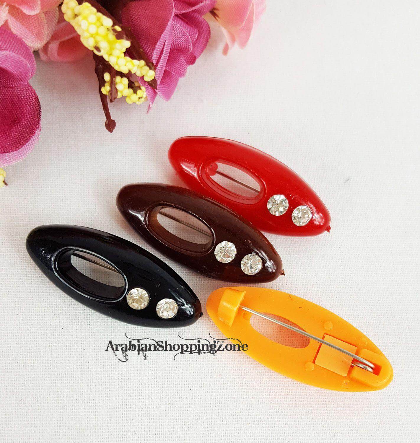 4pcs Rhinestone Hijab Pins Multi-color Set – Arabian Shopping Zone