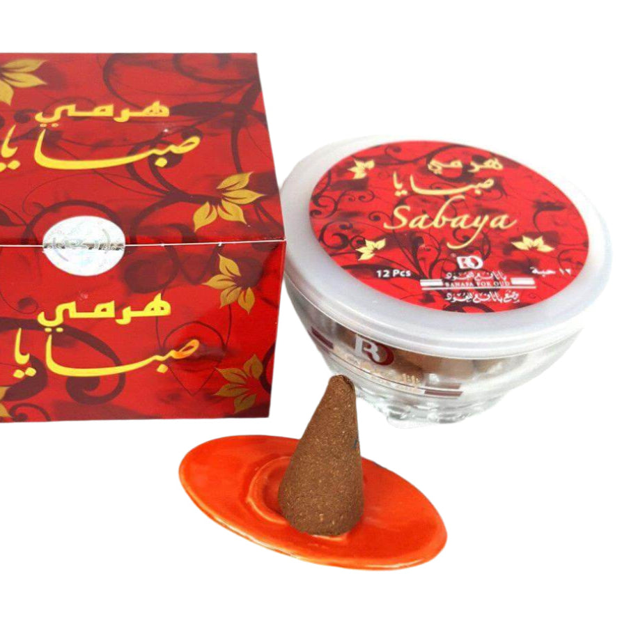 Arabian Incense Haramy BAKHOOR - BANAFA OUD (14/12 cones plus Burner) - Islamic Shop