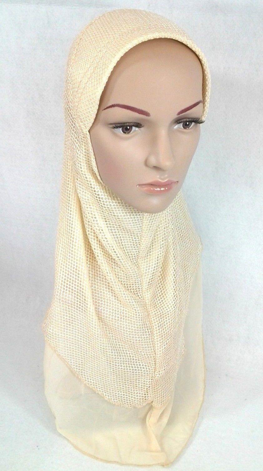 Muslim Hijab Islamic Soft Mesh Hijab/MaxiScarf/ Wrap/Shawl/Slip-on - Arabian Shopping Zone