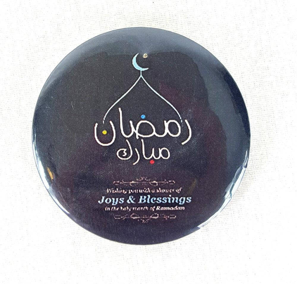 Muslim BADGE BUTTON PIN "Eid Mubarak" (Big Size 2.25inch/58mm) ISLAM GIFT - Arabian Shopping Zone